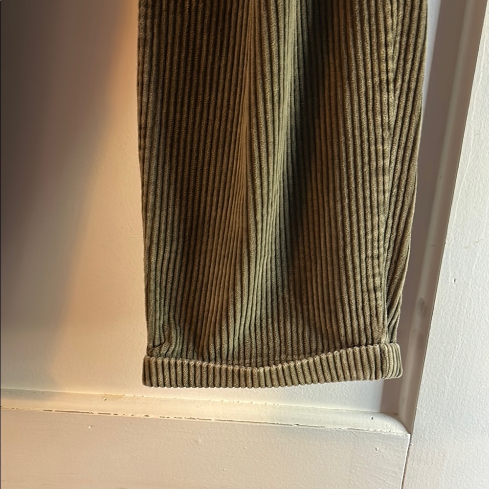 Black Corduroy Relaxed Fit Pants - Picture 2 of 4